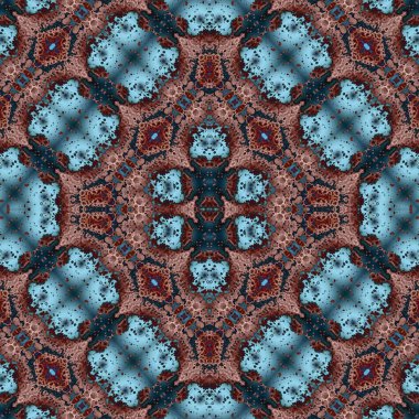 Kusursuz sanat modeli. Mozaik arka plan. Mandala 'nın pürüzsüz dokusu. Soyut arkaplan. Sanat mozaiği