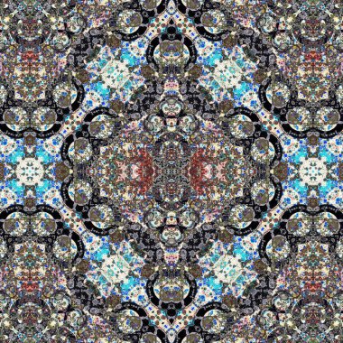 Kusursuz etnik düzen. Yaratıcı doku arka planı. Karmaşık bir doku. Geçmişe dönüş. Sanat deseni