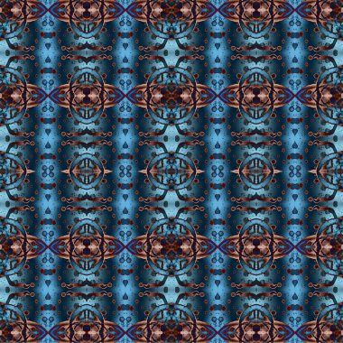 Kusursuz dokuma deseni. Örülmüş arka plan. Halı desensiz. Soyut arkaplan. Sanat kaleydoskobu