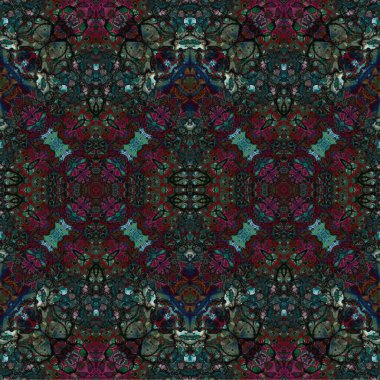 Kusursuz dokuma deseni. Örülmüş arka plan. Halı desensiz. Soyut arkaplan. Sanat kaleydoskobu