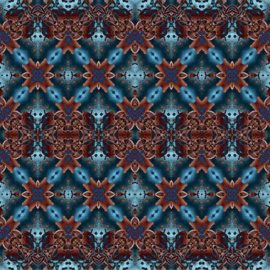 Kusursuz dokuma deseni. Örülmüş arka plan. Halı desensiz. Soyut arkaplan. Sanat kaleydoskobu