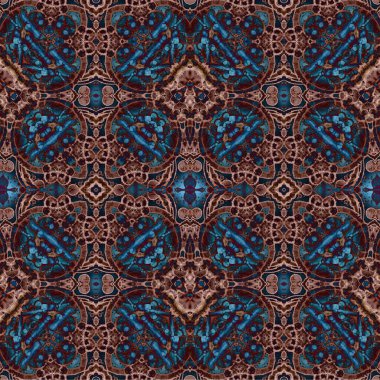 Kusursuz dokuma deseni. Örülmüş arka plan. Halı desensiz. Soyut arkaplan. Sanat kaleydoskobu