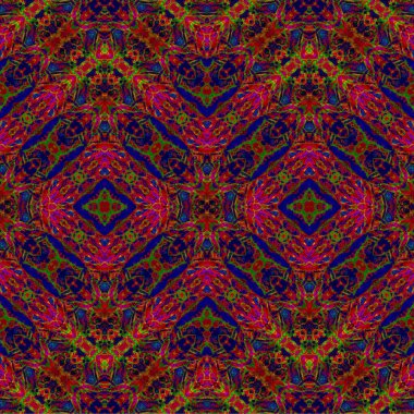 Kusursuz dokuma deseni. Örülmüş arka plan. Halı desensiz. Soyut arkaplan. Sanat kaleydoskobu