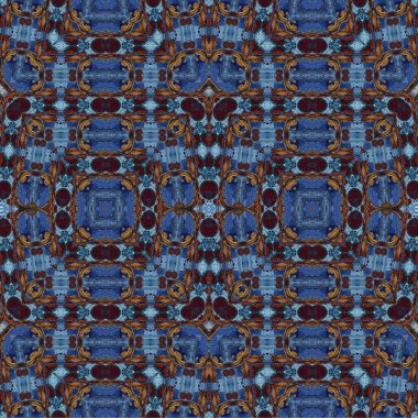 Kusursuz dokuma deseni. Örülmüş arka plan. Halı desensiz. Soyut arkaplan. Sanat kaleydoskobu