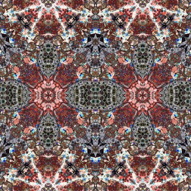 Kusursuz dokuma deseni. Örülmüş arka plan. Halı desensiz. Soyut arkaplan. Sanat kaleydoskobu