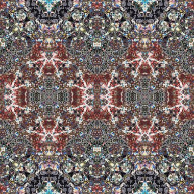 Kusursuz dokuma deseni. Örülmüş arka plan. Halı desensiz. Soyut arkaplan. Sanat kaleydoskobu