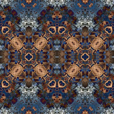 Kusursuz dokuma deseni. Örülmüş arka plan. Halı desensiz. Soyut arkaplan. Sanat kaleydoskobu