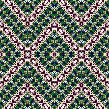 Kusursuz dokuma deseni. Örülmüş arka plan. Halı desensiz. Soyut arkaplan. Sanat kaleydoskobu