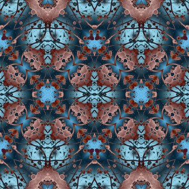 Kusursuz dokuma deseni. Örülmüş arka plan. Halı desensiz. Soyut arkaplan. Sanat kaleydoskobu