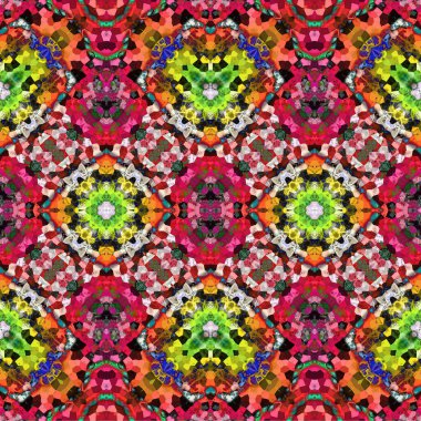 Kusursuz dokuma deseni. Örülmüş arka plan. Halı desensiz. Soyut arkaplan. Sanat kaleydoskobu