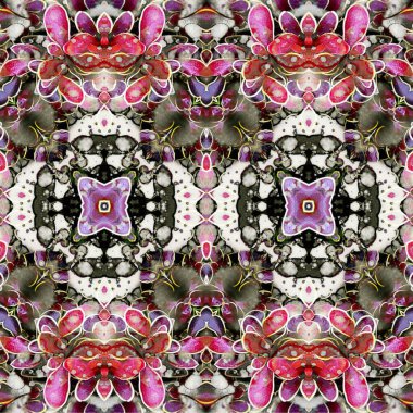 Kusursuz dokuma deseni. Örülmüş arka plan. Halı desensiz. Soyut arkaplan. Sanat kaleydoskobu