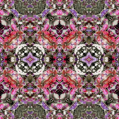 Kusursuz dokuma deseni. Örülmüş arka plan. Halı desensiz. Soyut arkaplan. Sanat kaleydoskobu