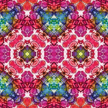 Kusursuz dokuma deseni. Örülmüş arka plan. Halı desensiz. Soyut arkaplan. Sanat kaleydoskobu