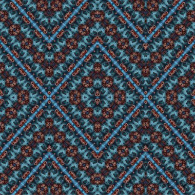 Kusursuz dokuma deseni. Örülmüş arka plan. Halı desensiz. Soyut arkaplan. Sanat kaleydoskobu