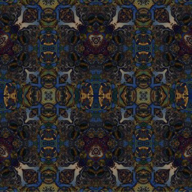 Kusursuz dokuma deseni. Örülmüş arka plan. Halı desensiz. Soyut arkaplan. Sanat kaleydoskobu