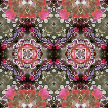 Kusursuz dokuma deseni. Örülmüş arka plan. Halı desensiz. Soyut arkaplan. Sanat kaleydoskobu