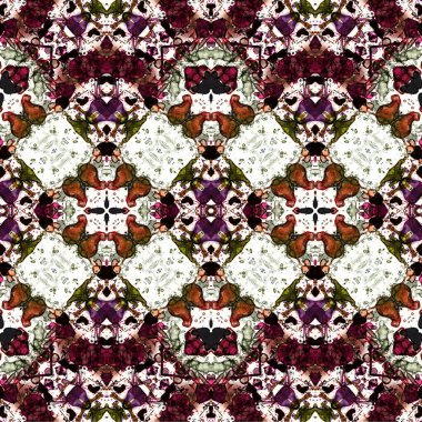 Kusursuz dokuma deseni. Örülmüş arka plan. Halı desensiz. Soyut arkaplan. Sanat kaleydoskobu