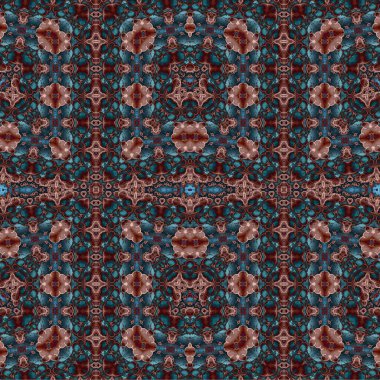 Kusursuz dokuma deseni. Örülmüş arka plan. Halı desensiz. Soyut arkaplan. Sanat kaleydoskobu