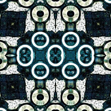 Kusursuz etnik düzen. Soyut retro arka plan. Kusursuz bir doku. Simetrik arkaplan. Sanat dokusu