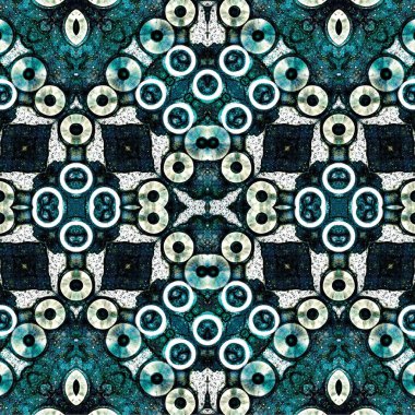 Kusursuz etnik düzen. Soyut retro arka plan. Kusursuz bir doku. Simetrik arkaplan. Sanat dokusu