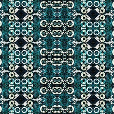 Kusursuz etnik düzen. Soyut retro arka plan. Kusursuz bir doku. Simetrik arkaplan. Sanat dokusu