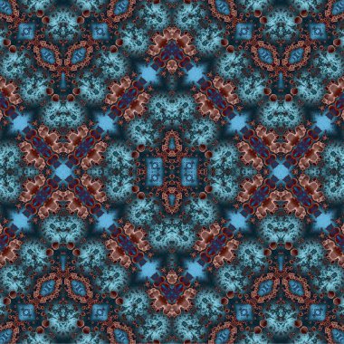 Kusursuz kaotik şablon. Soyut sanat geçmişi. Kusursuz bir doku. Modern arka plan. Mandala