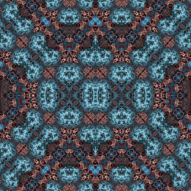 Kusursuz etnik düzen. Soyut retro arka plan. Kusursuz bir doku. Simetrik arkaplan. Sanat dokusu