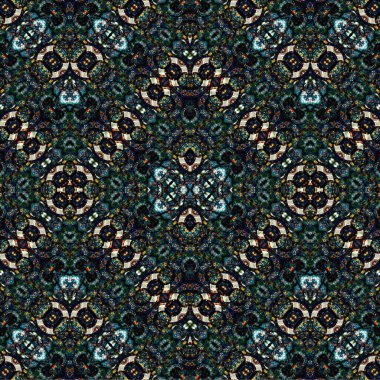 Kusursuz kaotik şablon. Soyut sanat geçmişi. Kusursuz bir doku. Modern arka plan. Mandala