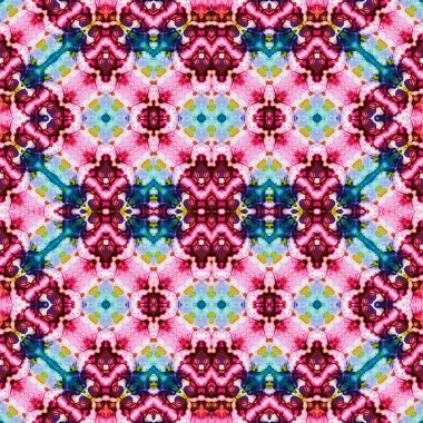 Kusursuz etnik düzen. Soyut retro arka plan. Kusursuz bir doku. Simetrik arkaplan. Sanat dokusu