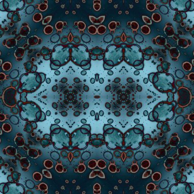 Kusursuz etnik düzen. Soyut retro arka plan. Kusursuz bir doku. Simetrik arkaplan. Sanat dokusu