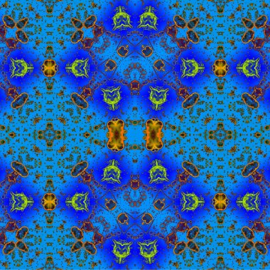 Kusursuz etnik düzen. Soyut retro arka plan. Kusursuz bir doku. Simetrik arkaplan. Sanat dokusu