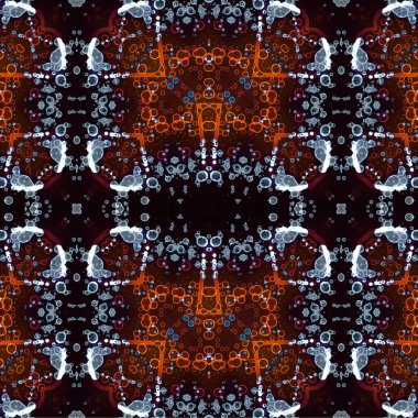 Kusursuz etnik düzen. Soyut retro arka plan. Kusursuz bir doku. Simetrik arkaplan. Sanat dokusu