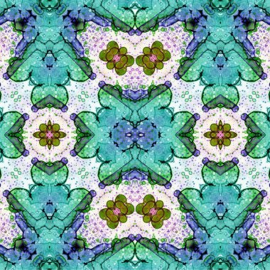 Kusursuz kaotik şablon. Soyut sanat geçmişi. Kusursuz bir doku. Modern arka plan. Mandala