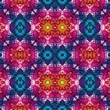 Kusursuz etnik düzen. Soyut retro arka plan. Kusursuz bir doku. Simetrik arkaplan. Sanat dokusu