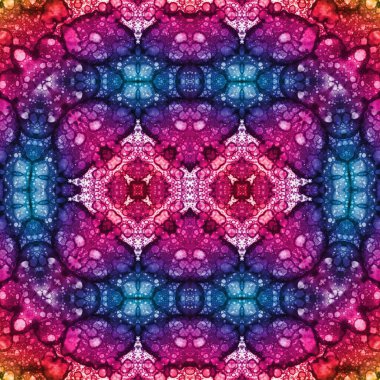 Kusursuz etnik düzen. Soyut retro arka plan. Kusursuz bir doku. Simetrik arkaplan. Sanat dokusu