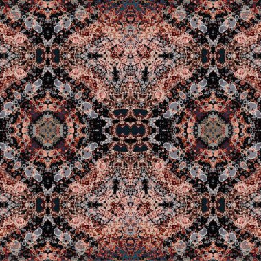 Kusursuz kaotik şablon. Soyut sanat geçmişi. Kusursuz bir doku. Modern arka plan. Mandala