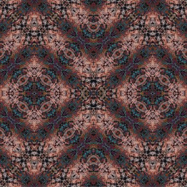 Kusursuz kaotik şablon. Soyut sanat geçmişi. Kusursuz bir doku. Modern arka plan. Mandala