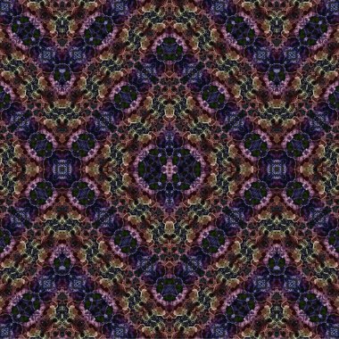 Kusursuz kaotik şablon. Soyut sanat geçmişi. Kusursuz bir doku. Modern arka plan. Mandala