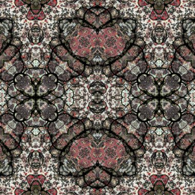 Kusursuz kaotik şablon. Soyut sanat geçmişi. Kusursuz bir doku. Modern arka plan. Mandala