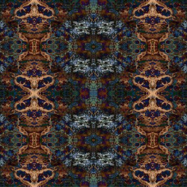 Kusursuz kaotik şablon. Soyut sanat geçmişi. Kusursuz bir doku. Modern arka plan. Mandala