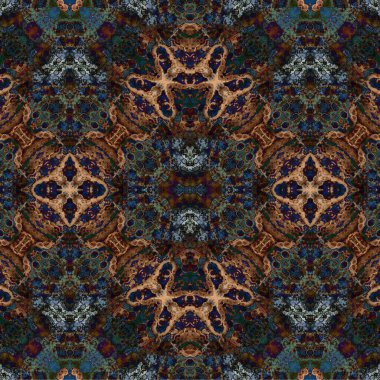 Kusursuz kaotik şablon. Soyut sanat geçmişi. Kusursuz bir doku. Modern arka plan. Mandala