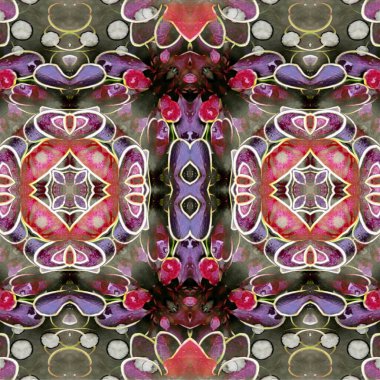 Kusursuz kaotik şablon. Soyut moda arka planı. Kusursuz bir doku. Modern arka plan. Kaleydoskopik