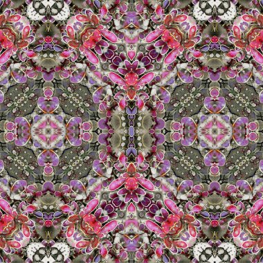 Kusursuz kaotik şablon. Soyut moda arka planı. Kusursuz bir doku. Modern arka plan. Kaleydoskopik