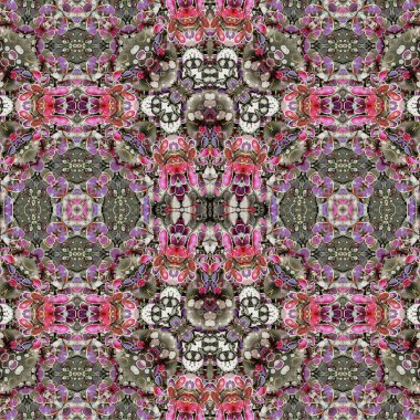 Kusursuz kaotik şablon. Soyut sanat geçmişi. Kusursuz bir doku. Modern arka plan. Mandala