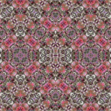 Kusursuz kaotik şablon. Soyut sanat geçmişi. Kusursuz bir doku. Modern arka plan. Mandala