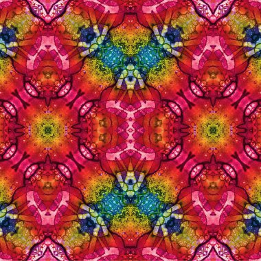 Kusursuz etnik düzen. Soyut retro arka plan. Kusursuz bir doku. Simetrik arkaplan. Sanat dokusu