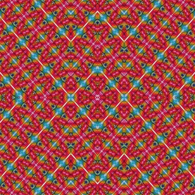 Kusursuz etnik düzen. Soyut retro arka plan. Kusursuz bir doku. Simetrik arkaplan. Sanat dokusu