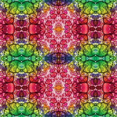 Kusursuz kaotik şablon. Soyut sanat geçmişi. Kusursuz bir doku. Modern arka plan. Mandala