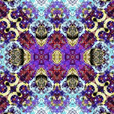 Kusursuz etnik düzen. Soyut retro arka plan. Kusursuz bir doku. Simetrik arkaplan. Sanat dokusu