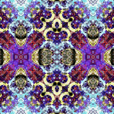 Kusursuz etnik düzen. Soyut retro arka plan. Kusursuz bir doku. Simetrik arkaplan. Sanat dokusu